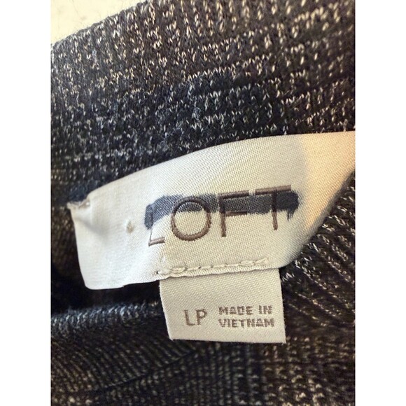 LOFT Gray Shirt Dress Knit Button Crew Neck Long Sleeve Knee Buttons on  Back LP - Picture 2 of 6